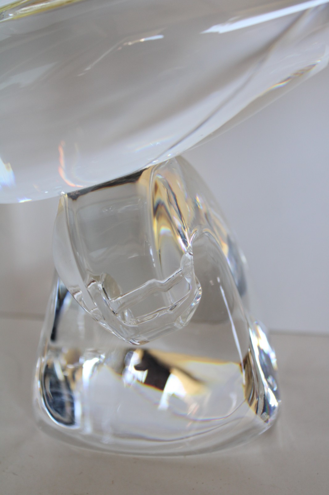 Vtg Steuben Art Glass Lloyd Atkins Water Bird Crystal Sculpture, #8095 (Signed)
