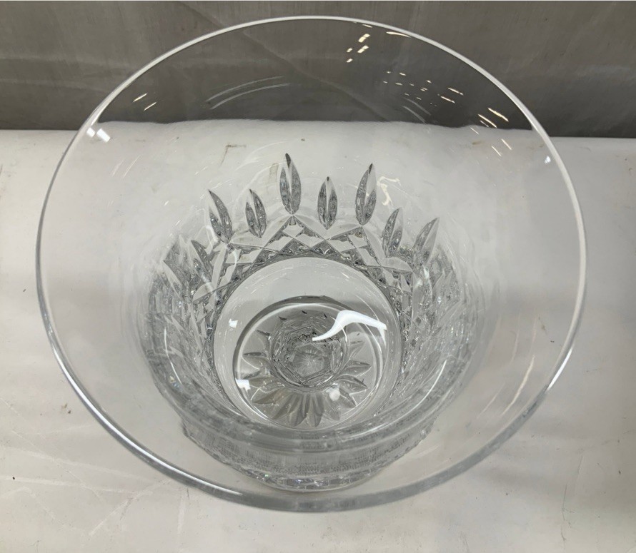Waterford Lismore Pierce Open Footed Hurricane Candle Holder Vase 6.5″ New N Box