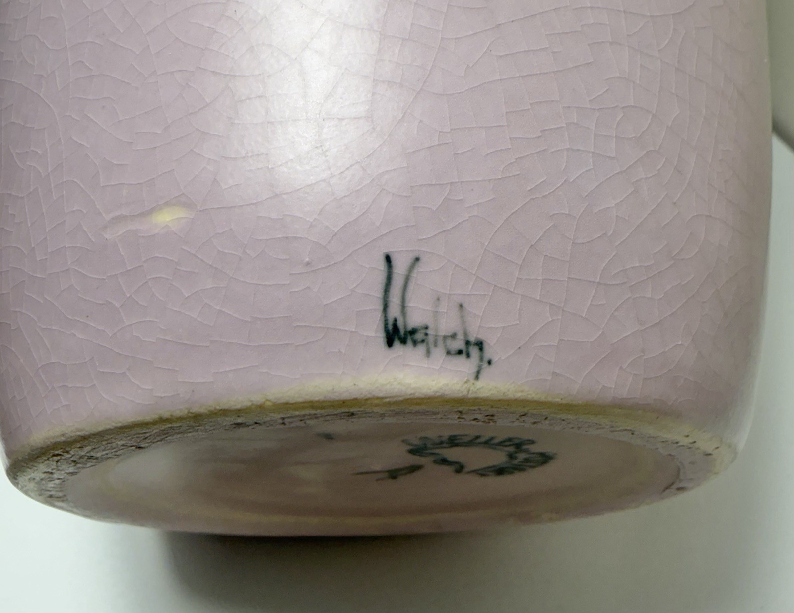 Antique Weller Pottery Hudson Vase Signed Naomi Walch Nasturtium Floral 9.75”