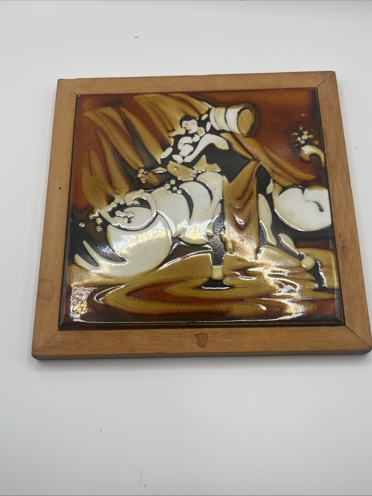 MCM Mid Century Modern Art Libermann Pottery Bantu Folklore Tiles Fine Art