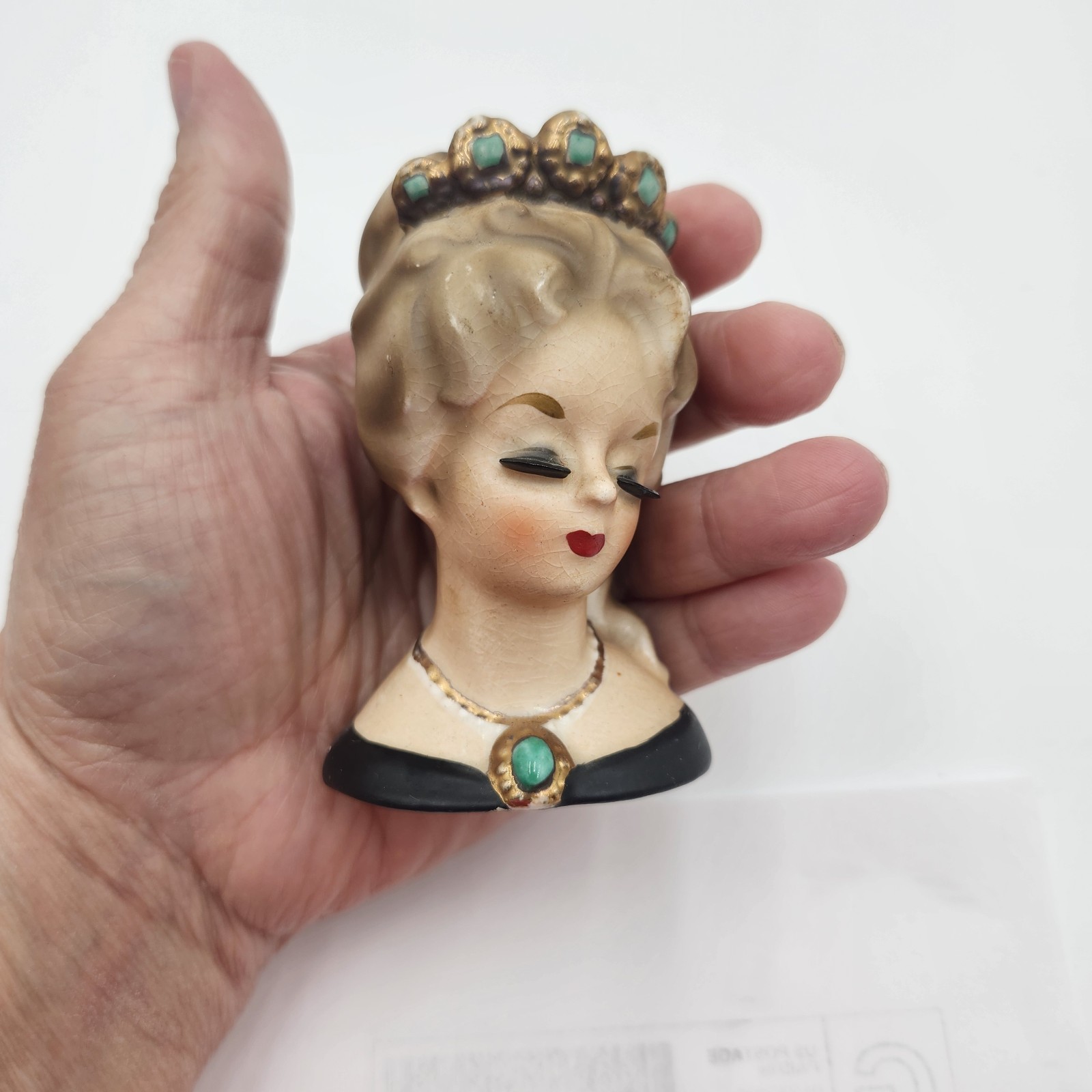 Lady Aileen E 1755 Inarco Ohio 1964 Mini Head Vase Hat Pin Holder