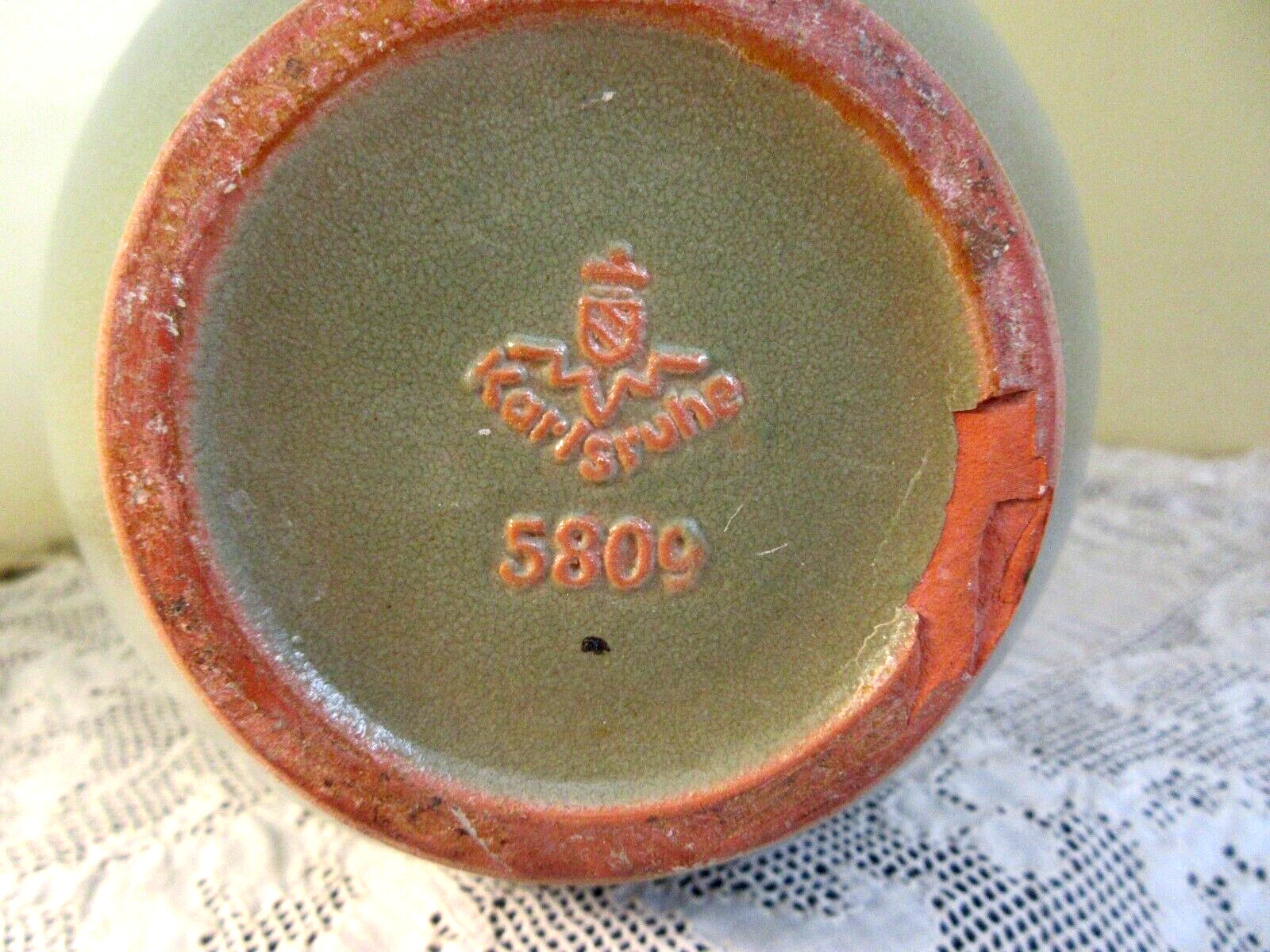 Vintage KARLSRUHE Pottery Vase Mid-Century West Germany #5809 8-1/2″ x 6″