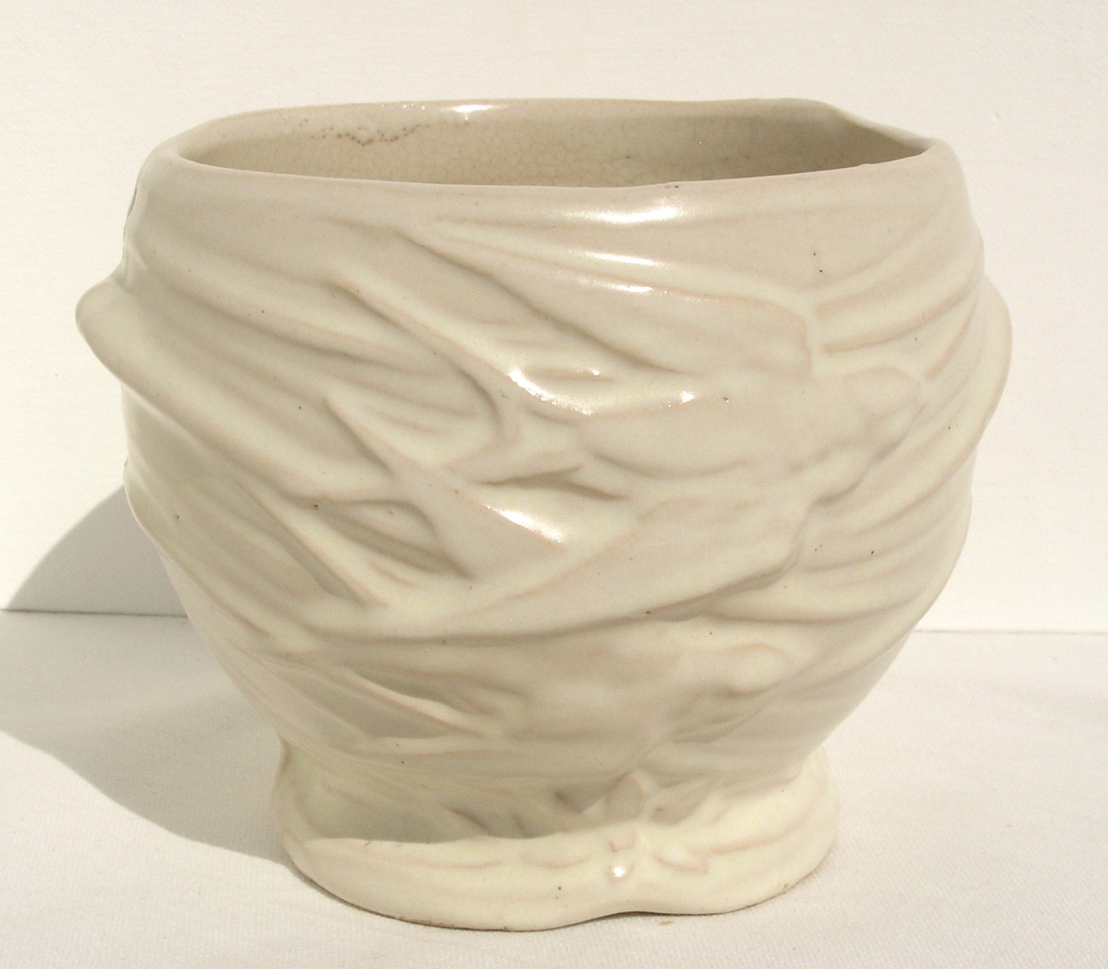 Vintage McCoy Pottery Swallows 4″ Jardiniere Planter Pot