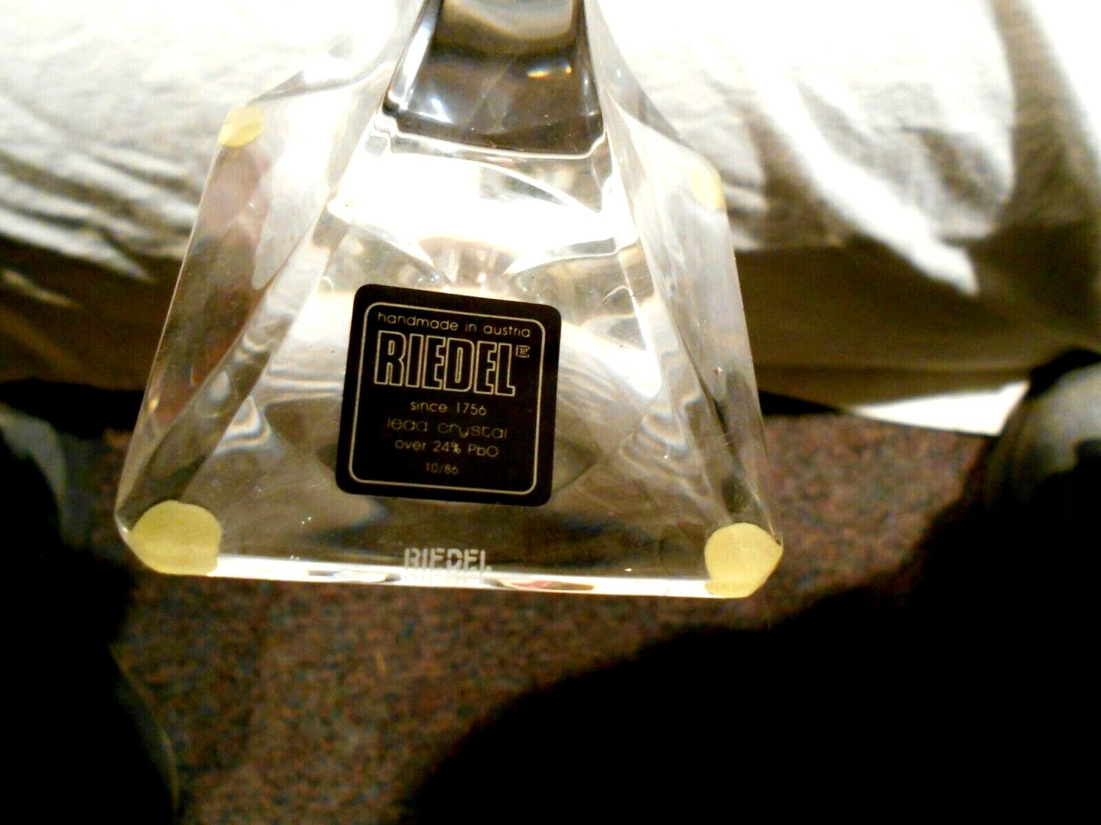 2- Sets Riedel Germany 8″ Pair of Crystal Candleholders Original Box & No box