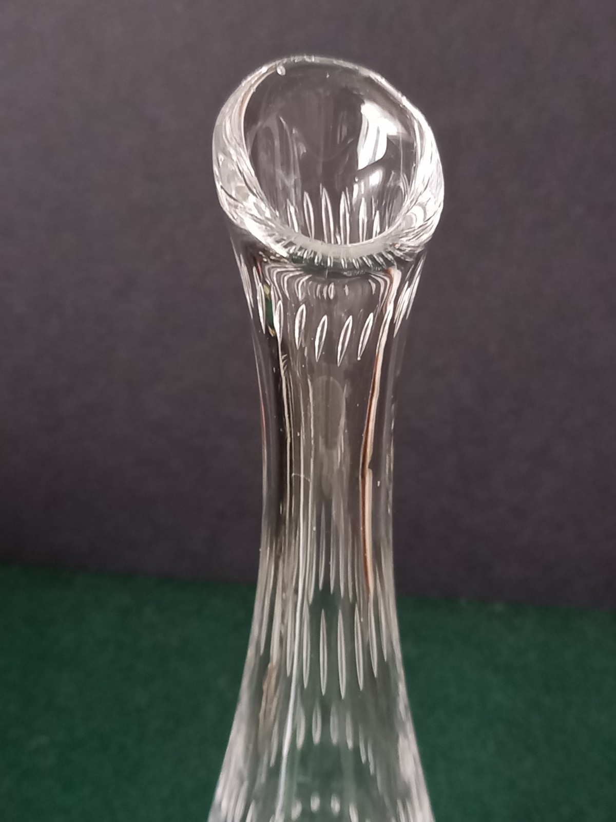 Vintage Vicke Lindstrand art glass vase Kosta Boda Controlled Bubbles 1950s