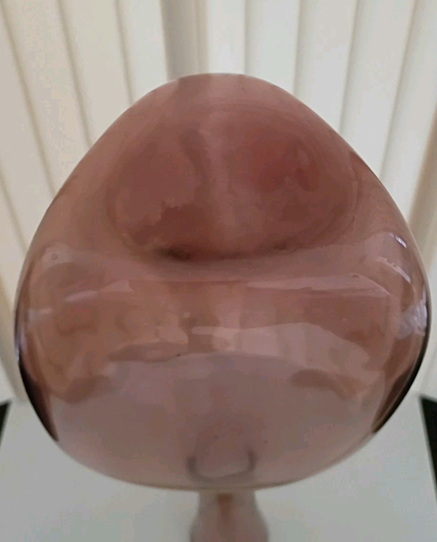 Vintage Tapered Amethyst Art Glass Bud Vase 9.38″ x 3.50″ Excellent Condition