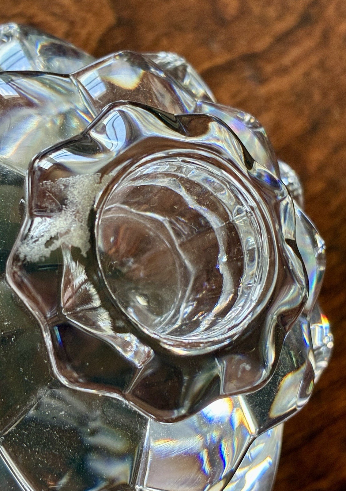 Tiffany & Co. Clear Crystal Glass Pinecone Votive Candle Holder