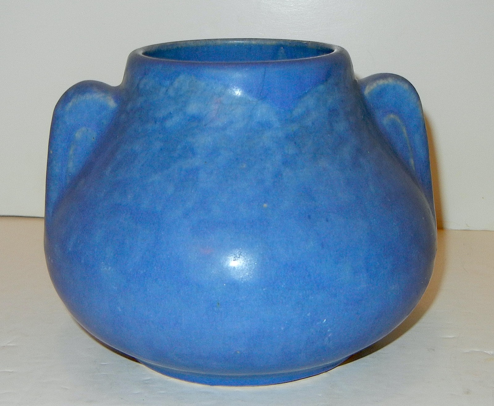 VINTAGE BRUCH McCOY VELLUM BLUE ART POTTERY VASE