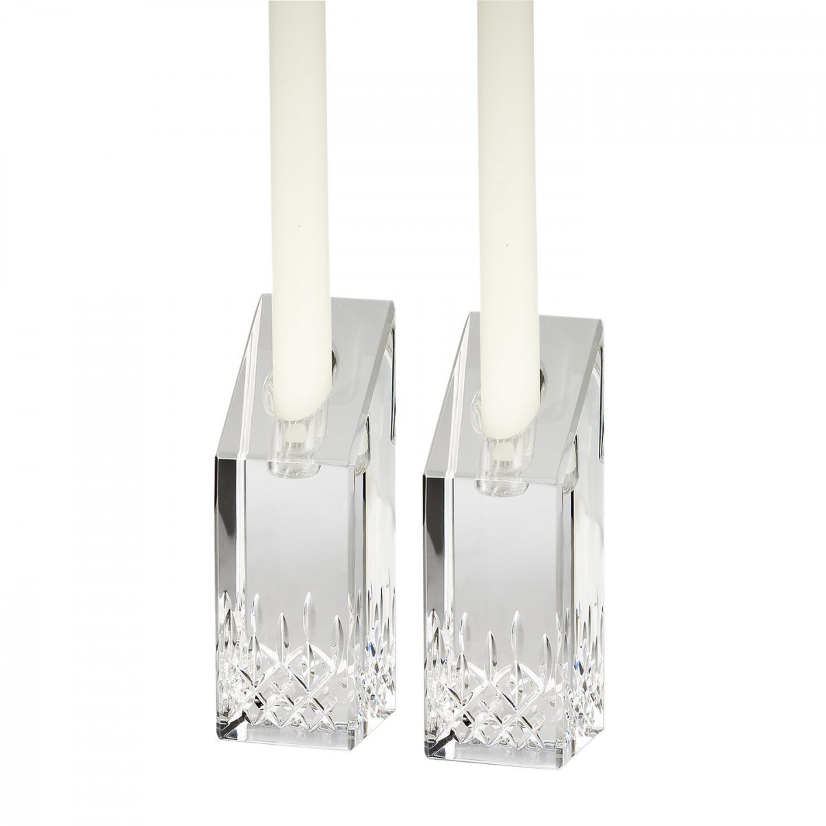 Waterford Lismore Essence Crystal 6″ Candlestick Holders Pair Set of 2
