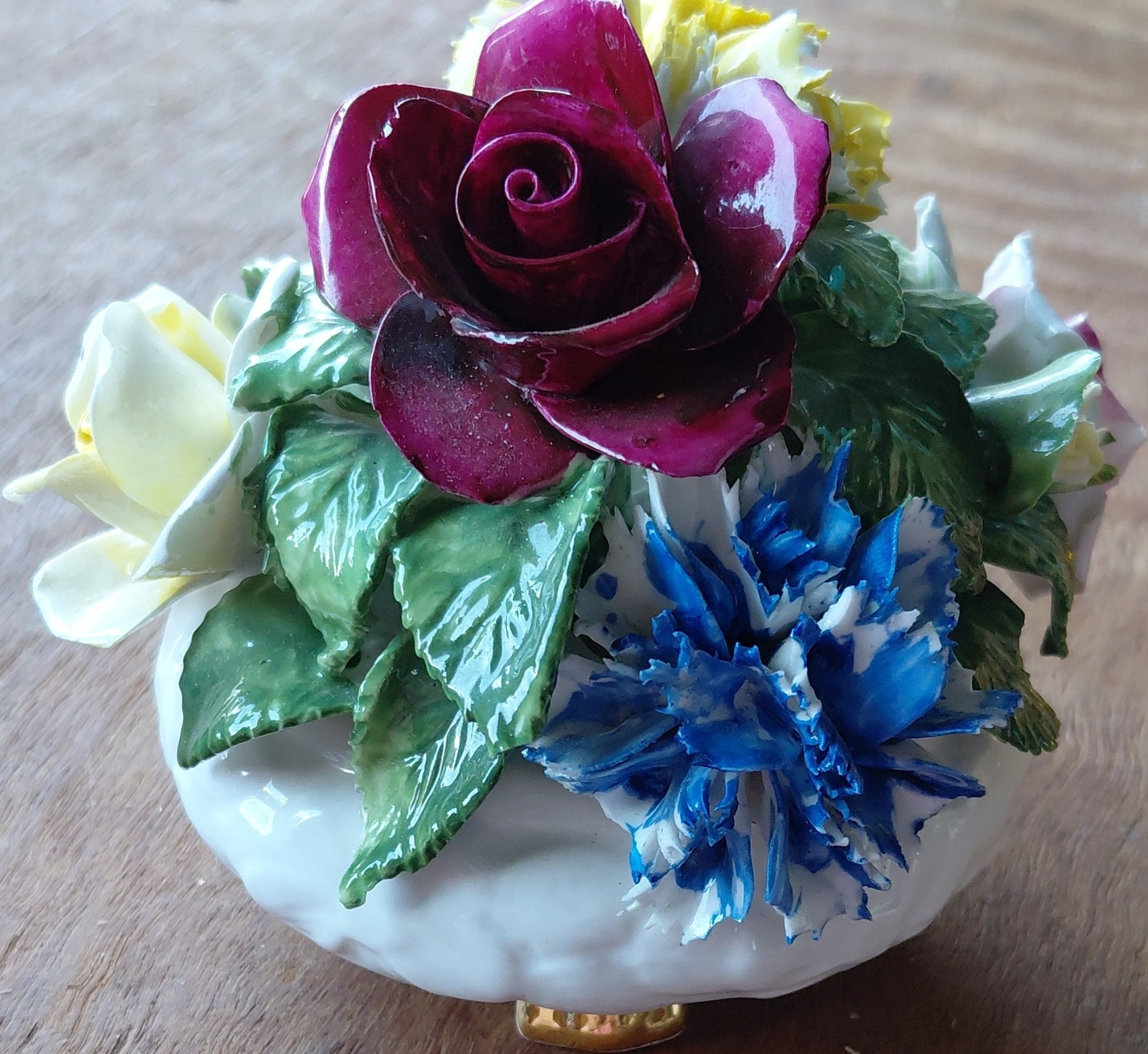 Radnor Hand Painted Bone China Flower Figurine Staffordshire England