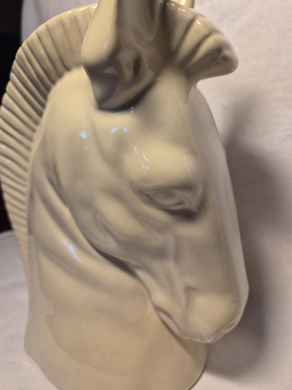 White Horse Head Vase