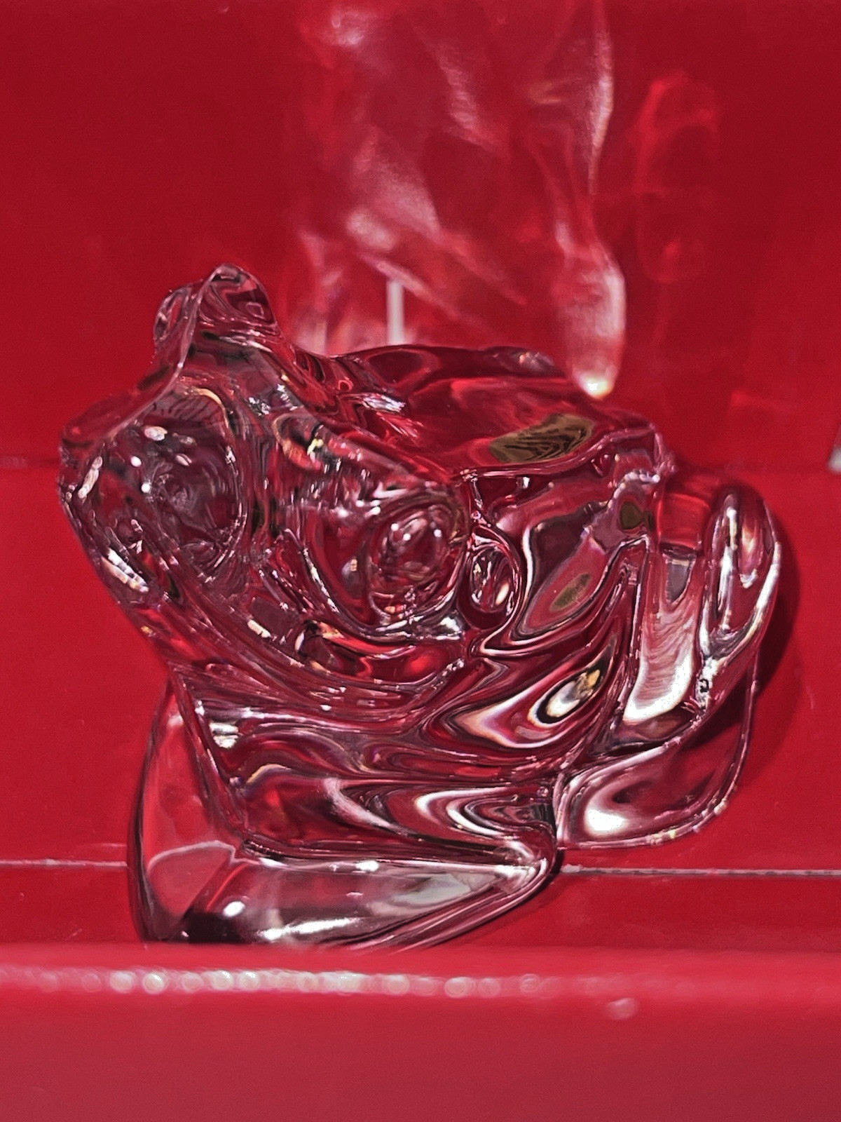 FROG Paperweight Royal Crystal Rock RCR Italy Figurine Cute