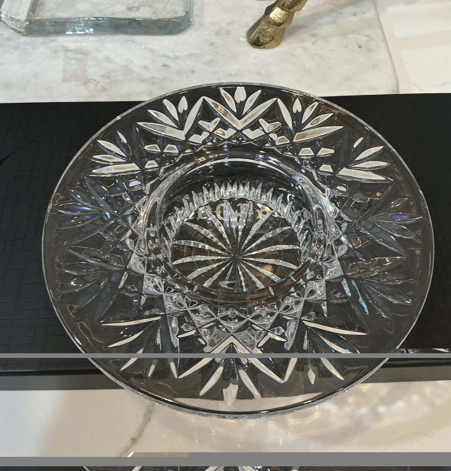 Waterford Crystal “Bethany” RND Pillar Candle Holder 8″ . PRISTINE FREE SHIPPING