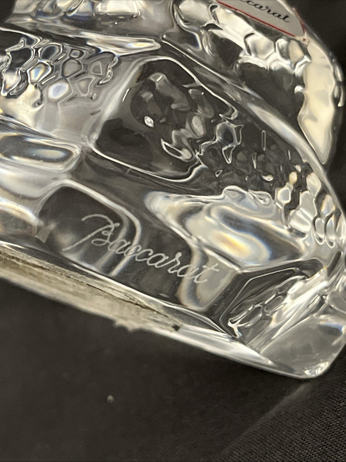BACCARAT France Crystal ZODIAC COLLECTION Coiled SNAKE Paperweight Figurine (S)