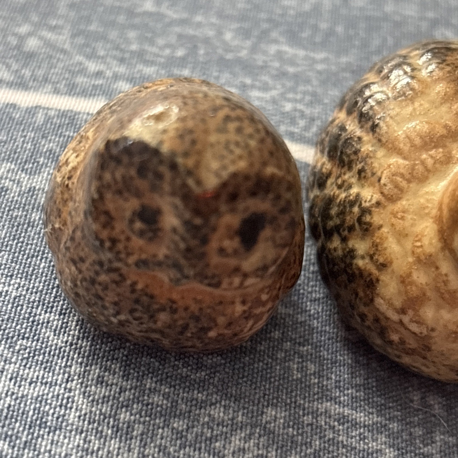 Vintage Mid Century Pottery Brown Owl Quail Singing Bird Lot of 3 Miniature