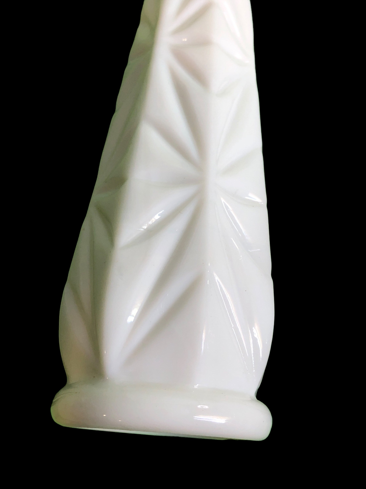 Pair of Vintage 9″ Milk Glass Bud Vases– Wedding– Hoosier Glass? – Free Ship