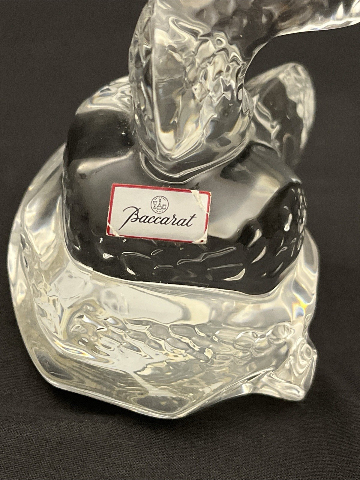 BACCARAT France Crystal ZODIAC COLLECTION Coiled SNAKE Paperweight Figurine (S)