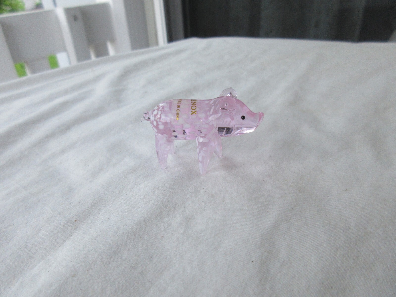 GORGEOUS~~LENOX ~ “Handcrafted Art Glass -[ 1-3/4” ] Pig Figurine”~~~QUALITY!!