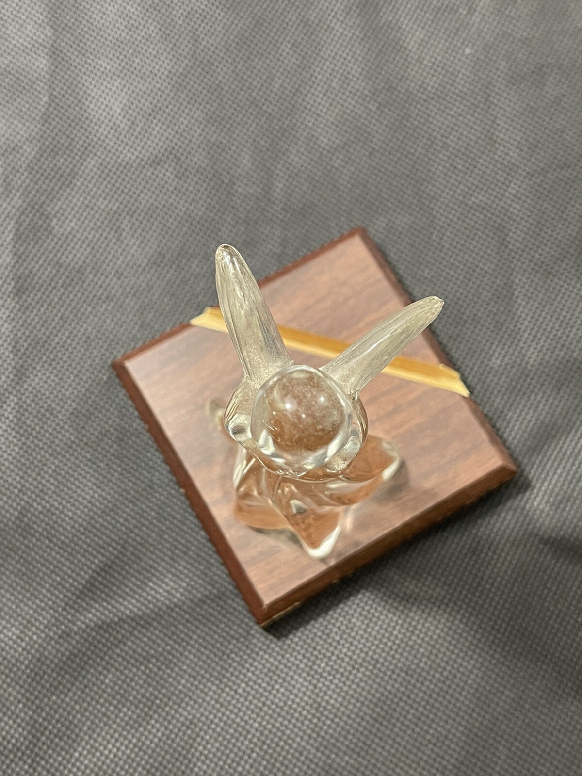 Vintage Combo Clear Glass Angles Sculptures Approx 4″ L X 4″ W