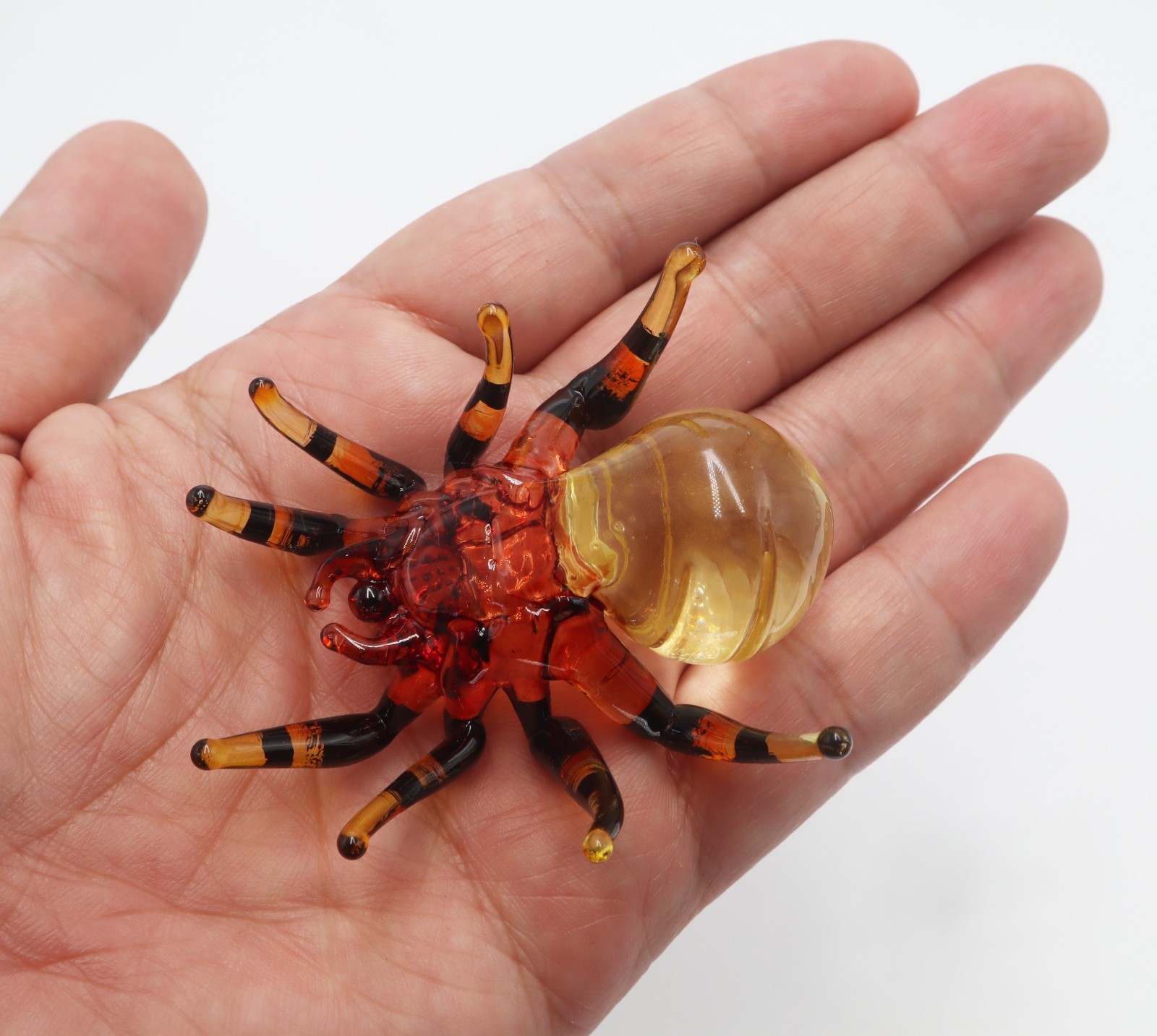 Colorful Hand Blown Glass Tarantula Spider Figurine Mini 2.5″ x 2.5″ x 1.5″