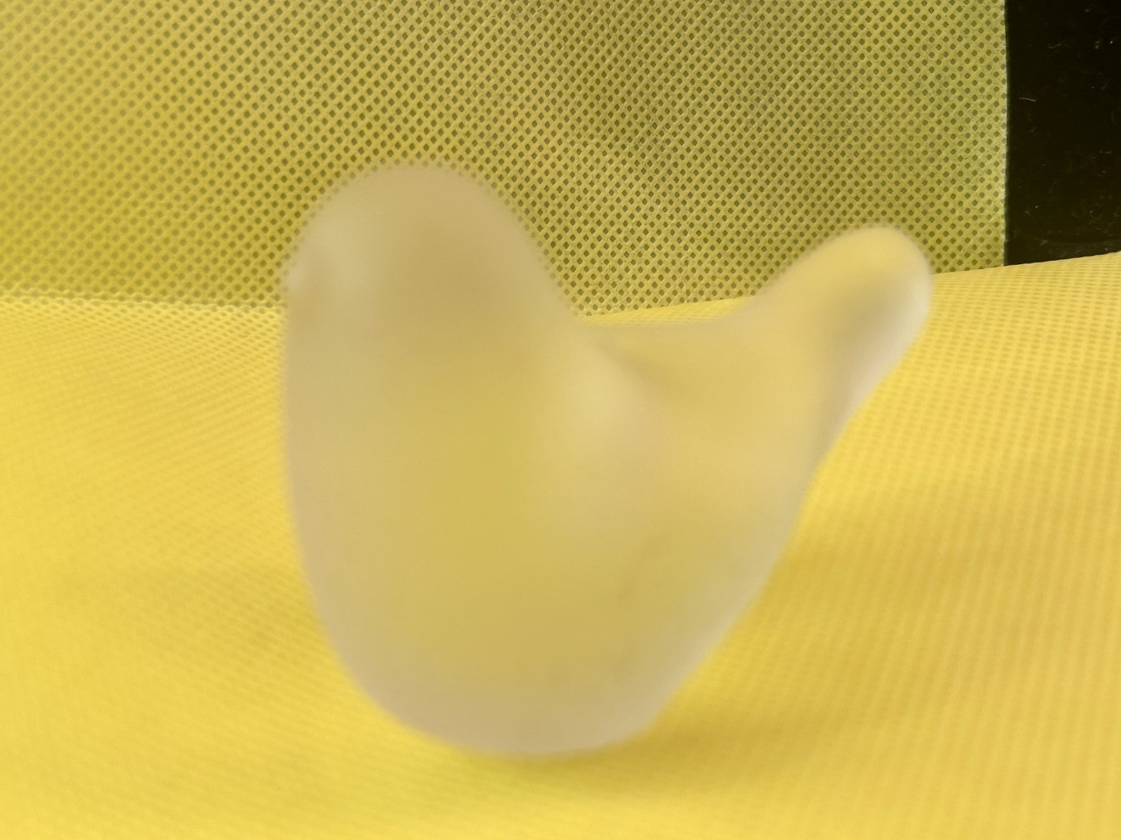 Frosted Satin Art Glass Dove Bird Figurine Paperweight Candle Holder 2 inches