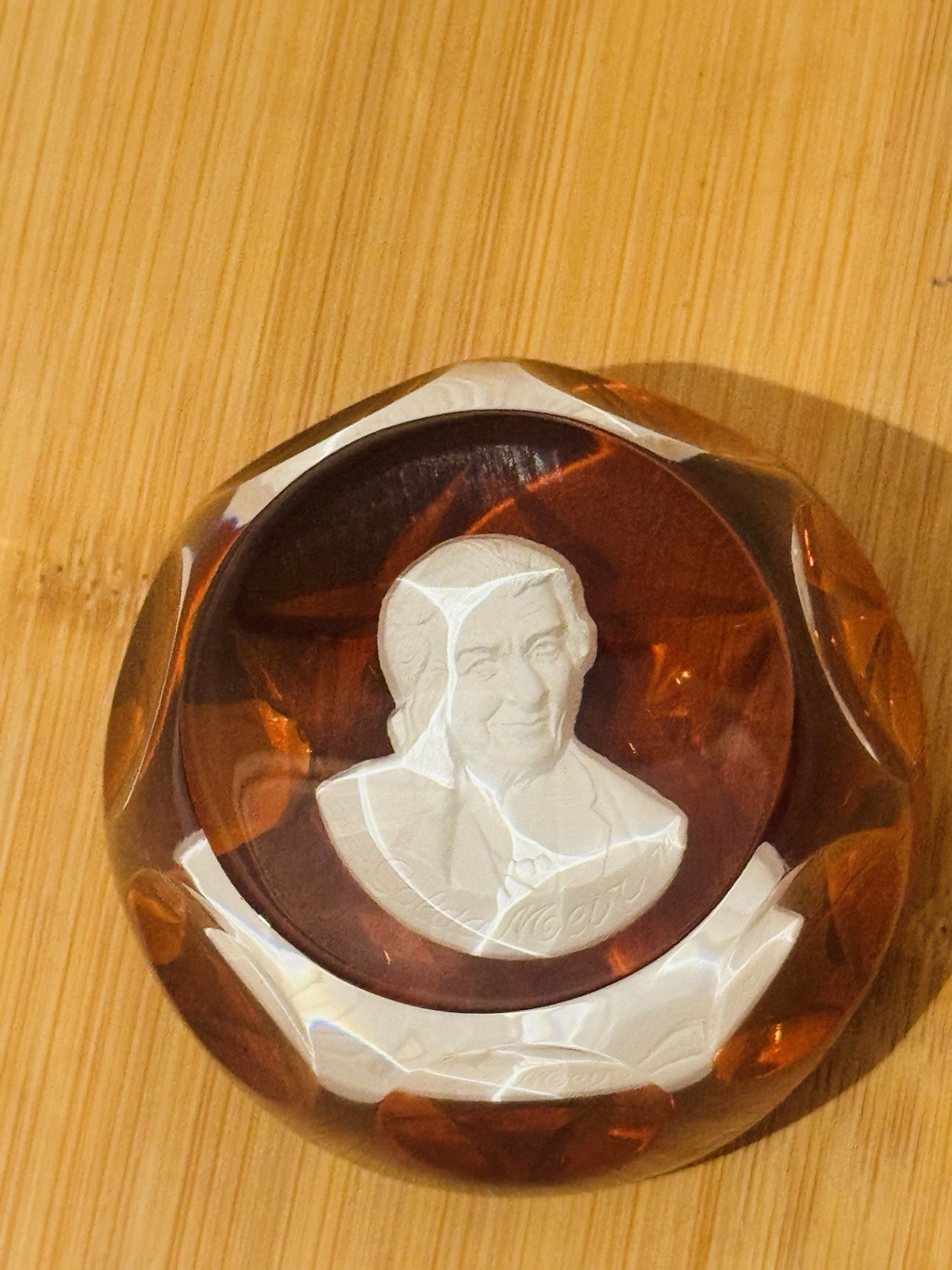 Cristal d’Albret limited Edition Golda Meir Prime Minister of Israel Paperweight