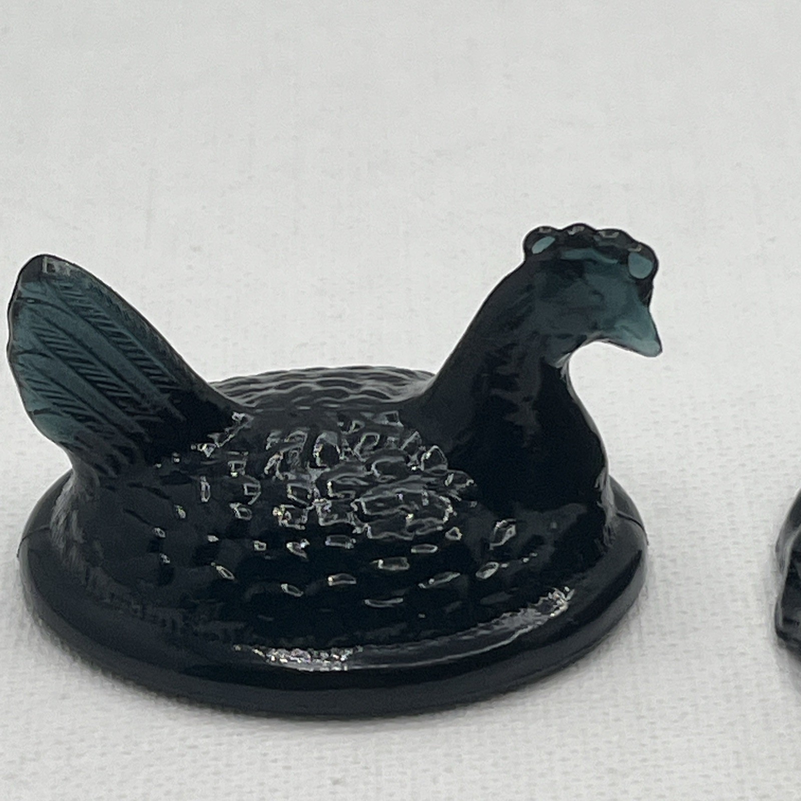 Boyd Hen on Nest Salt Cellar MINI Bernard Boyd Black / dark teal 2.5 Inches Rare