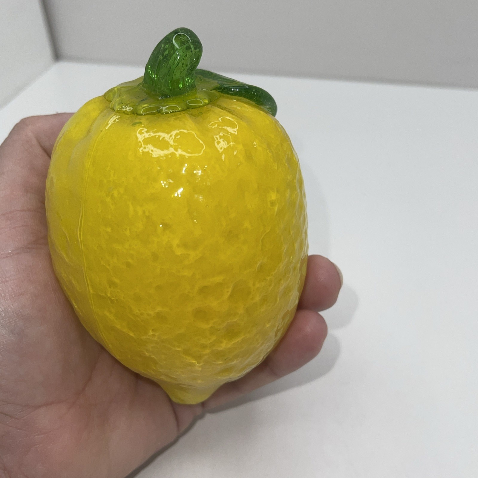 Vintage Murano Style Art Glass Fruit Hand Blown 3 Lemons 1 Orange
