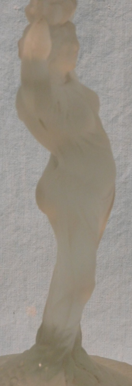 Nude Woman Candle Stick Holder Clear Frosted