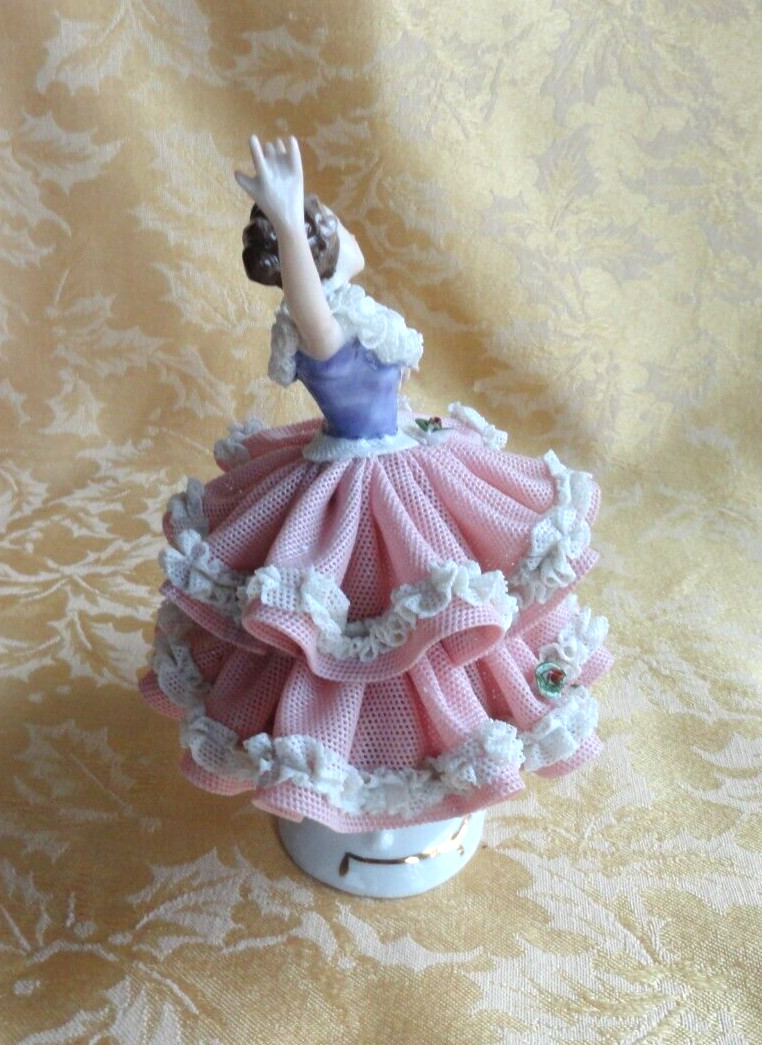 Dresden Art Lace Figurine Porzellanfabrik Wilhelm Rittirsch Germany 1950-1974
