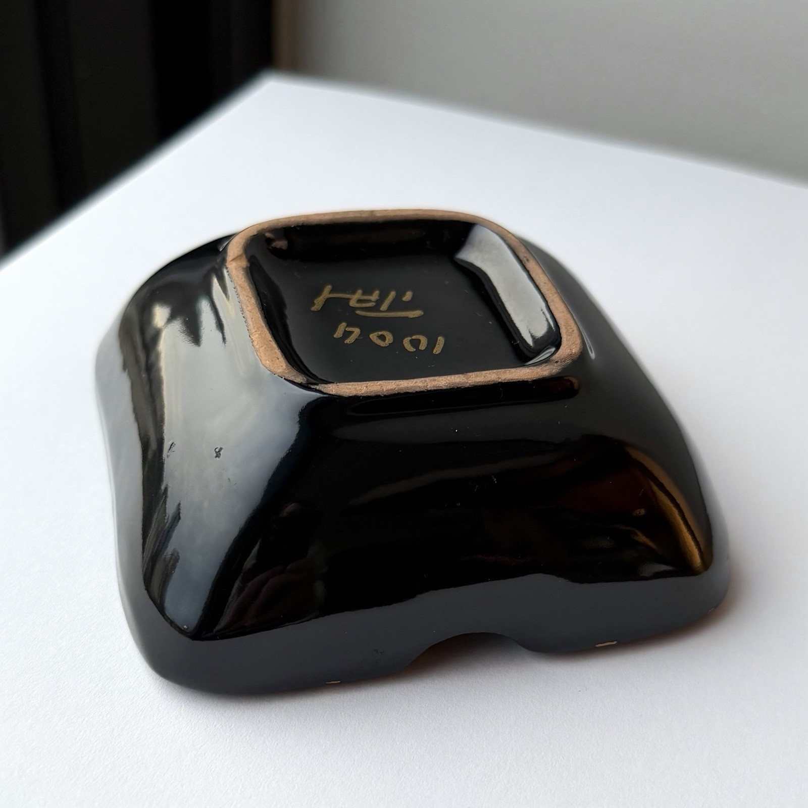 Raymor Bitossi Aldo Londi Fused Glass & Ceramic Ashtray Fritte Colorate 3.5″