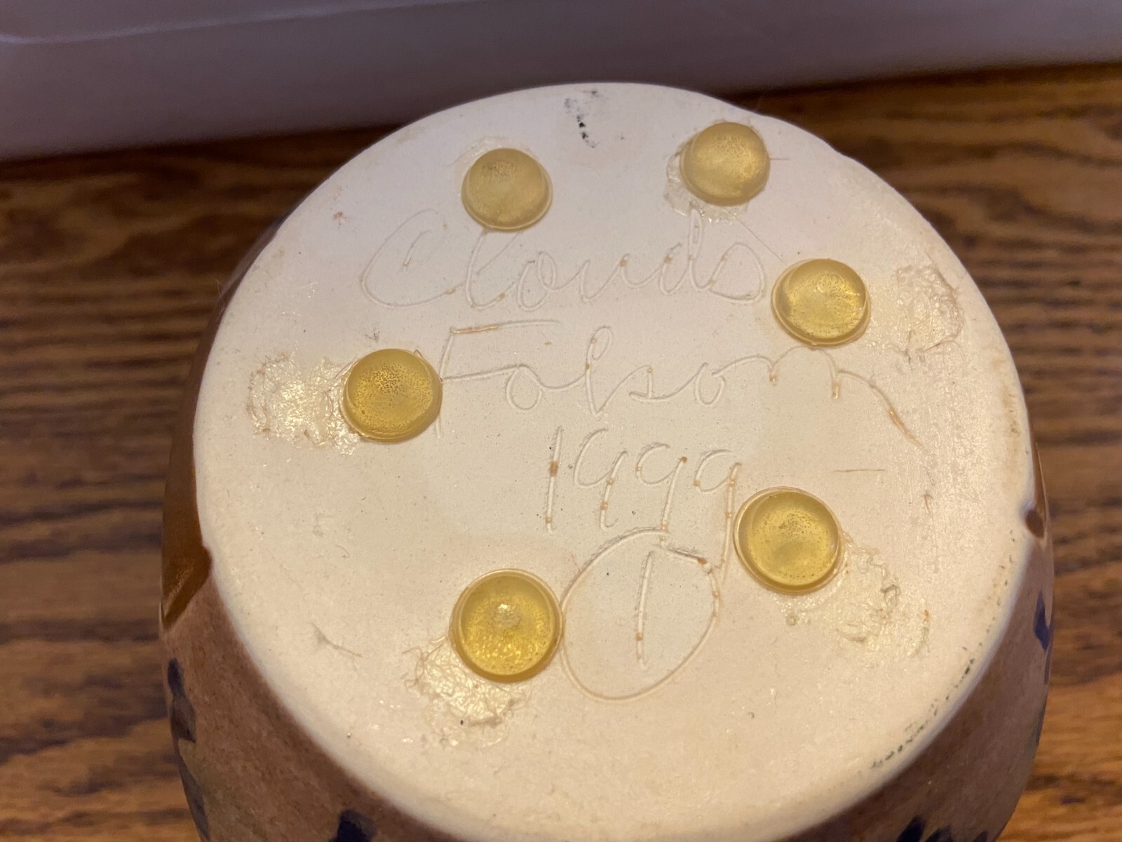 Vintage Clouds Pottery Folsom House Home 1999 Candle Holder