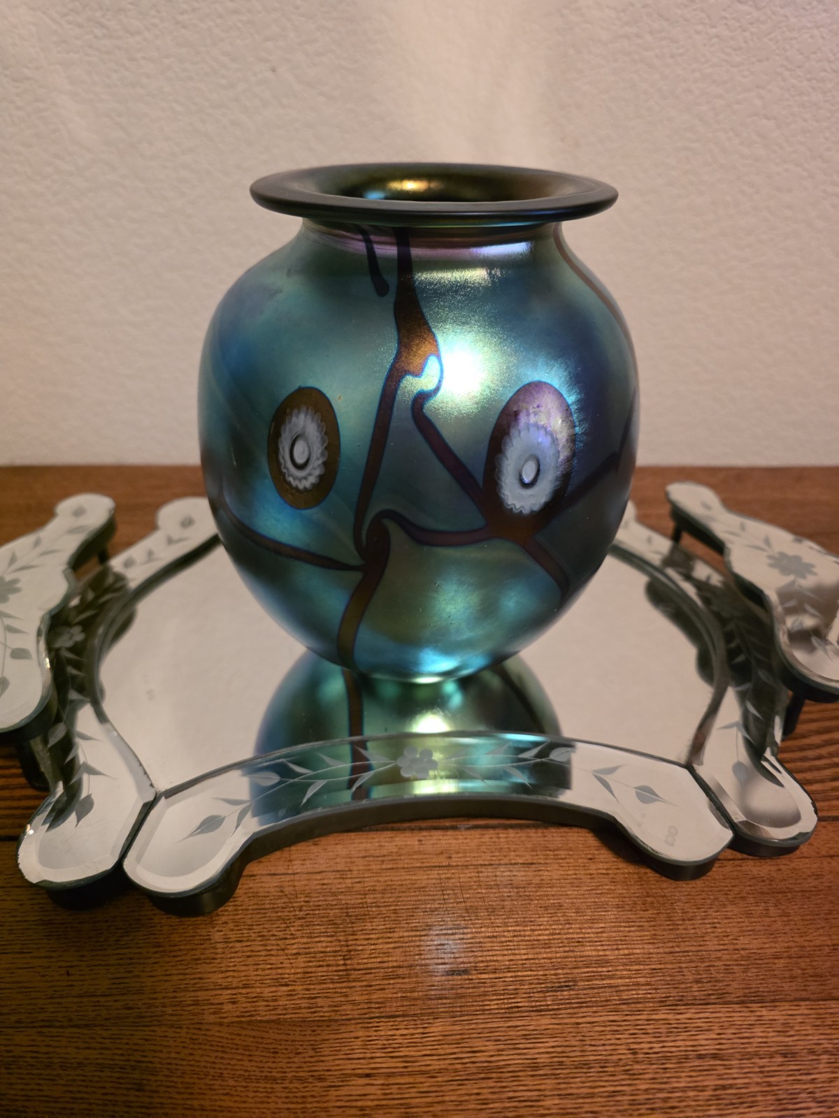 Eickholt 1997 Blue Seascape Vase – see descrip