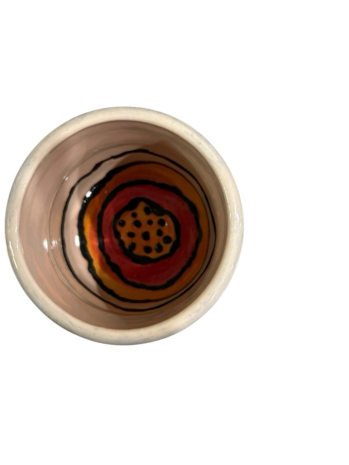 Vintage Handmade Cup/ Vessel Art Pottery Geometric Design Signed