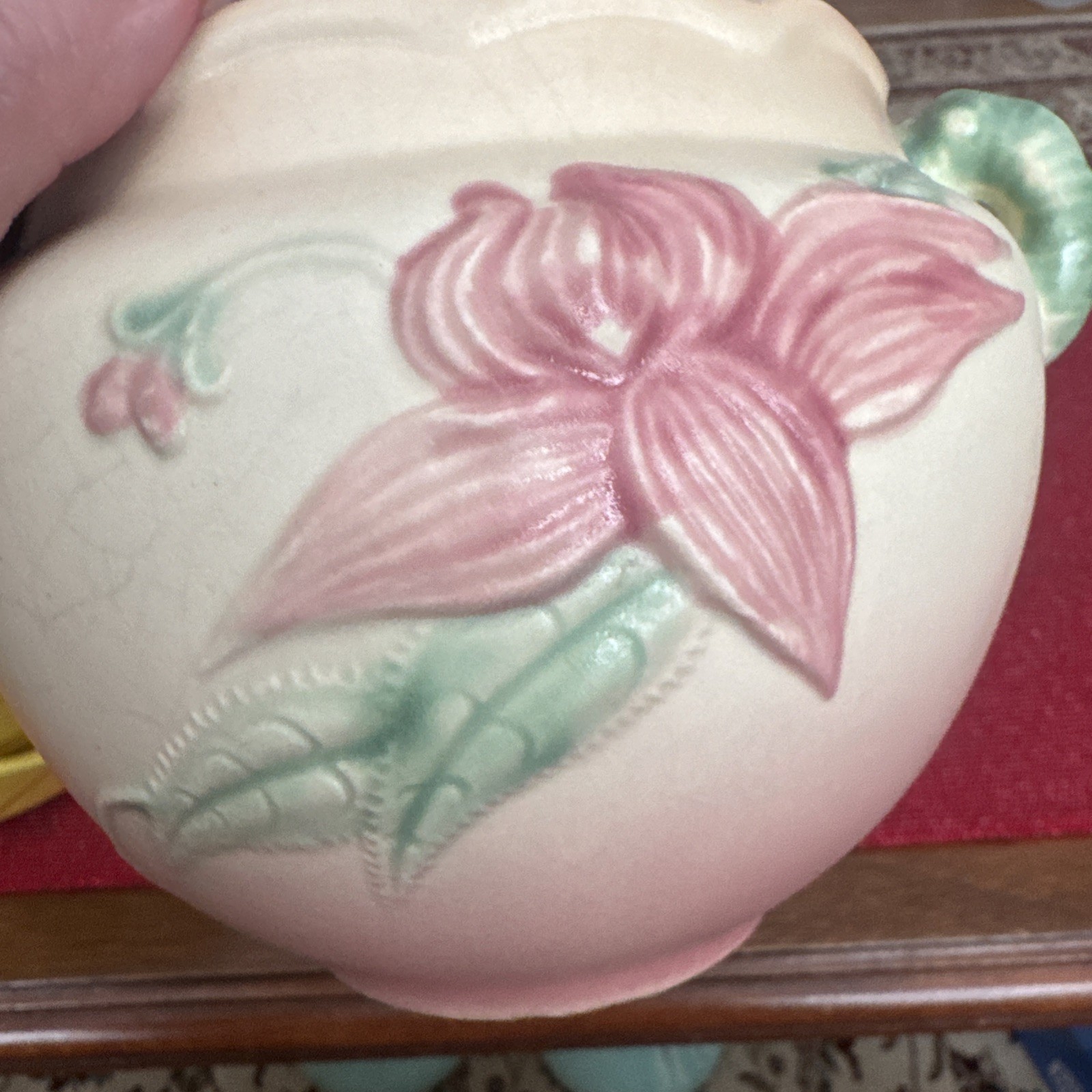 Hull Art Pottery Floral Planter W-5 1/2 Ceramic Mid 20th Century Matte Finish