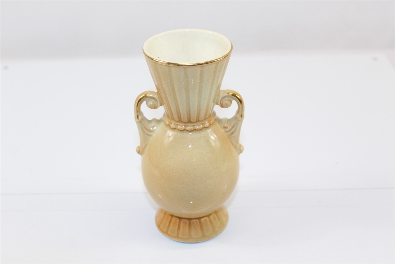 Royal Copley Flower Vase With Gold Gilding Collectible Vintage