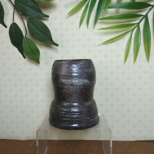 Studio Pottery Raku Vase Iridescent Multicolor Metallic Glaze Art Pottery Signed