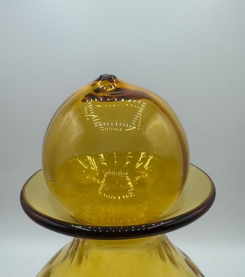 Blenko #51 Glass Wheat Hand Blown Orb Ball Float-3.5″