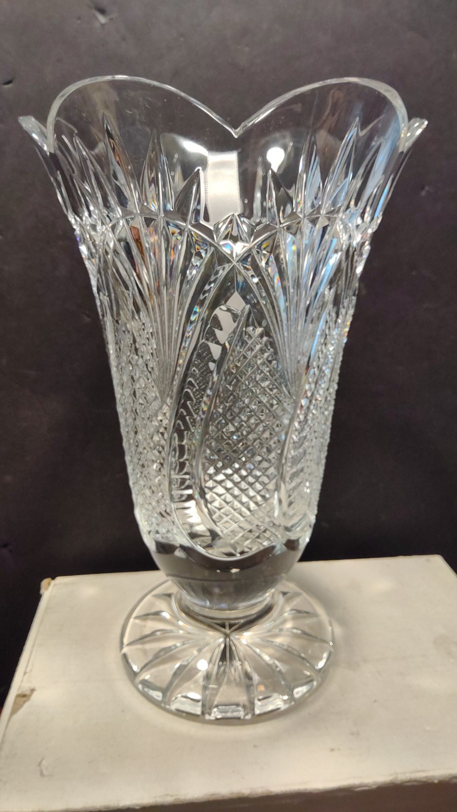 Waterford Crystal Seahorse 10″ Flower Vase NWTs
