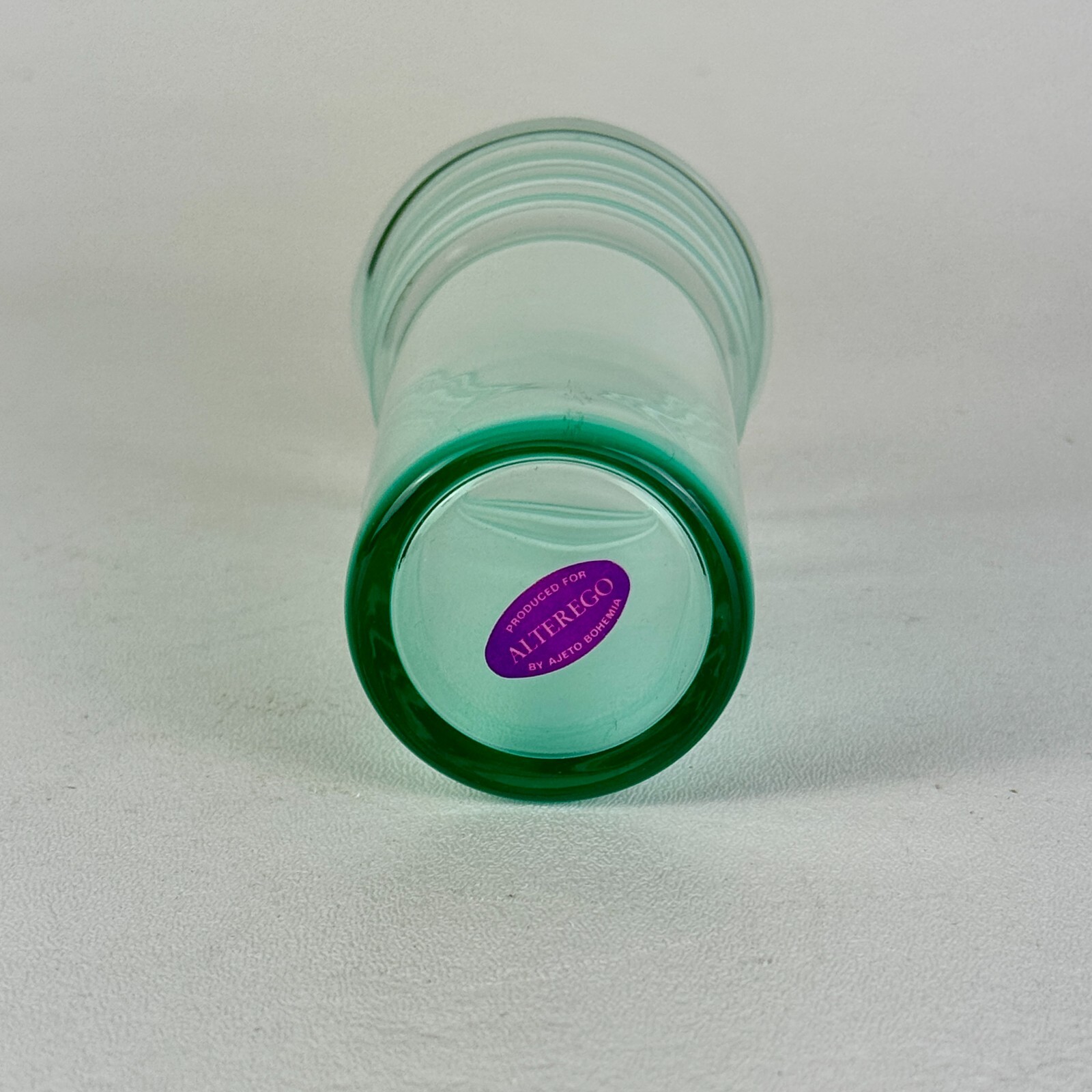 Vintage Italian Curved Art Glass Vase by Ajeto Bohemia For Alterego Italy, 1990s
