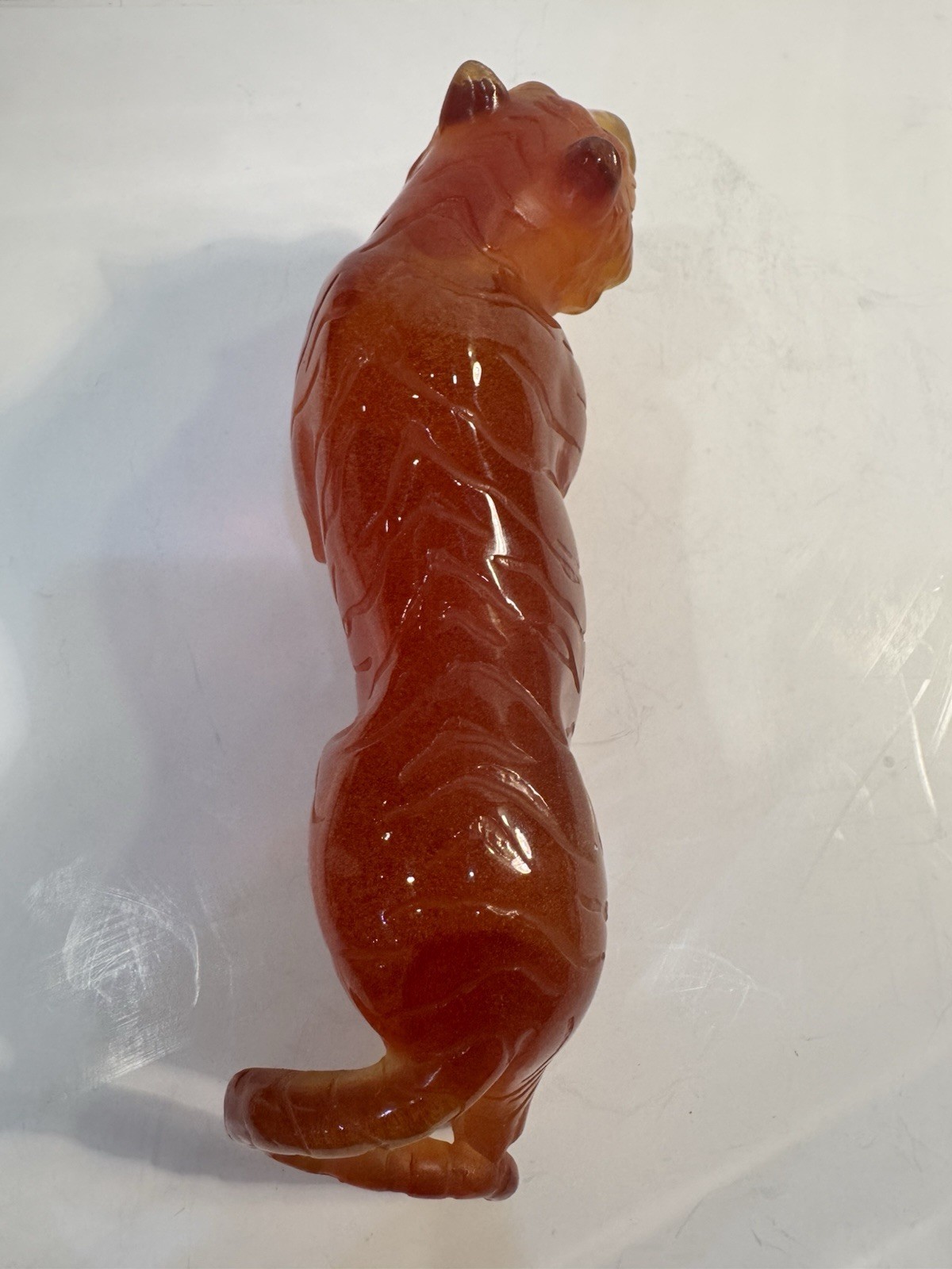 STUNNING Daum Pate De Verre 10.5” Large Amber Tiger Retail $3,450 BEST PRICE!