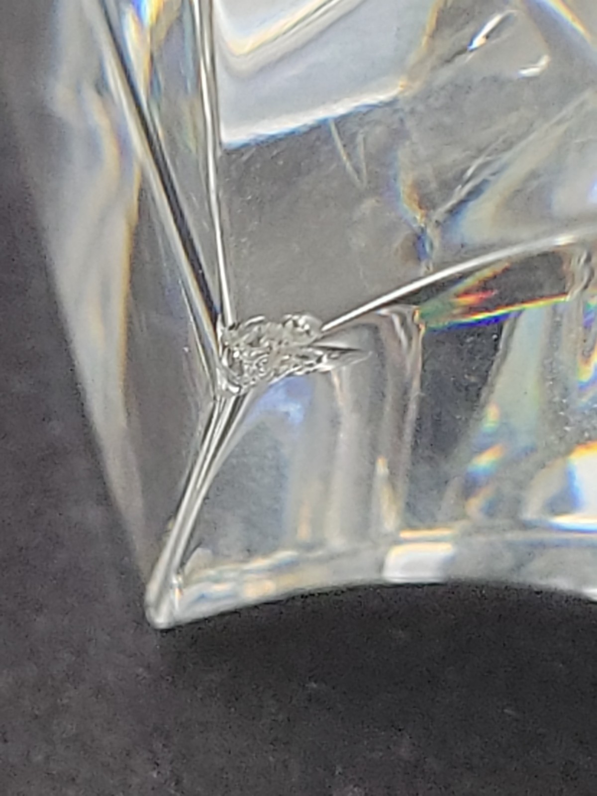 Baccarat France Crystal Iceberg Sculpture 7.5 Large Signed Art Glass See Photos