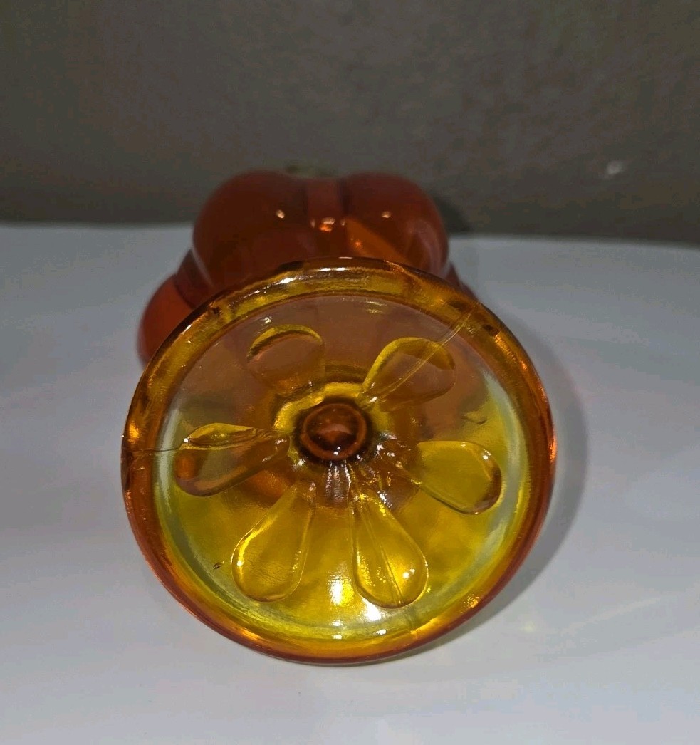 Vintage Viking Swung Vase Amberina Persimmon 6 Petal MCM 14.5″ Excellent
