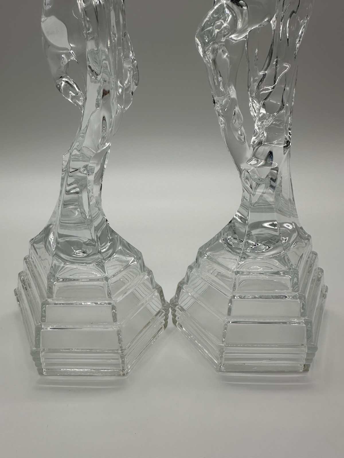 Vintage Royal Crystal Rock RCR Italian crystal sculptures Dancer Ofelia Set Of 2