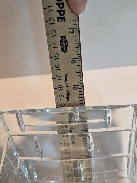 Vintage Baccarat Crystal Espalier Brich Square Vase Rare 4.75″ X 4.75″ X 4.75″