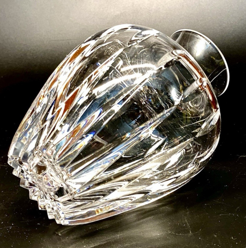 Vintage Cameo Atlantis Crystal of Portugal Lead Crystal Vase Circa 1972 – 1996
