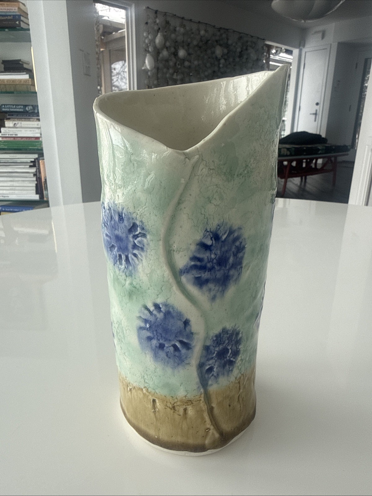Handcrafted Raku Pottery Vase Signed & Dated 2008