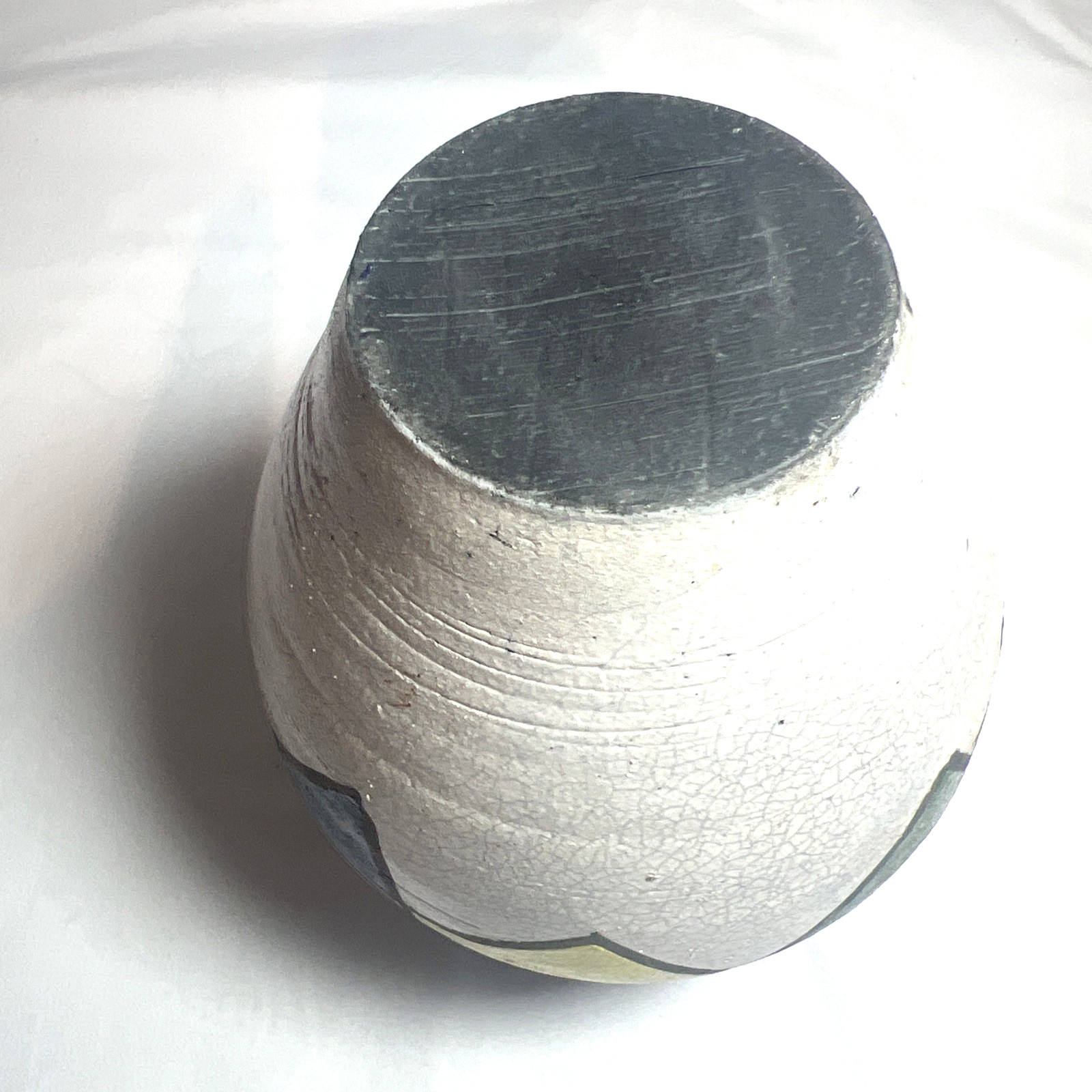 Mid-Century Art Deco Style Ceramic Pottery Geometric Vase 7″
