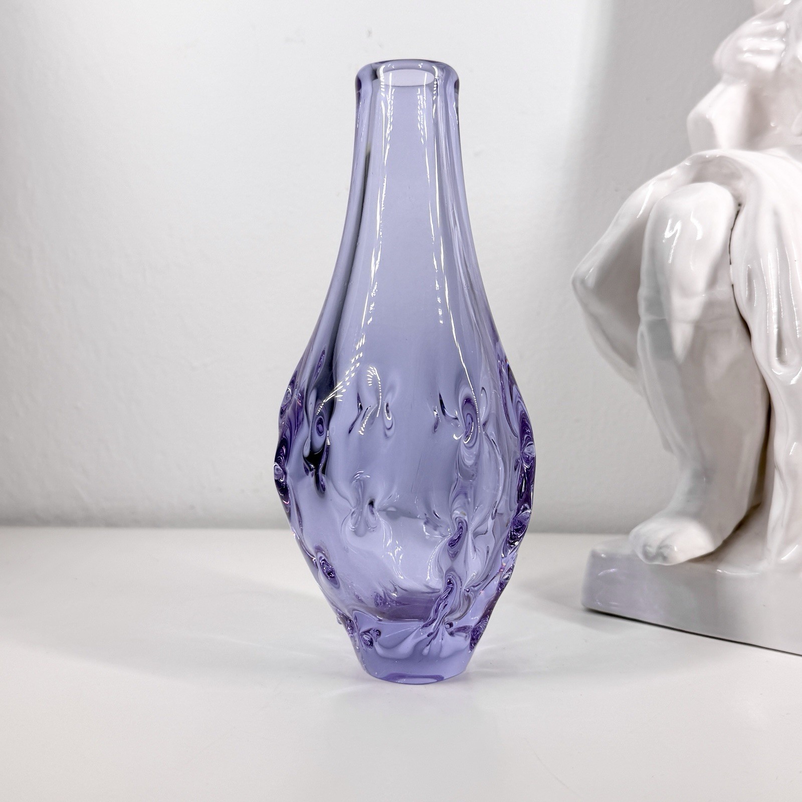 ZELEZNY BROD Sklo Alexandrite NEODYNIUM GLASS VASE Miroslav Klinger 60s-70s 7in