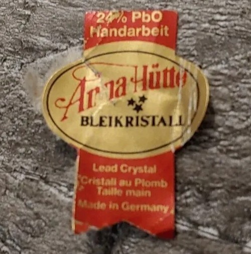 Anna Hutte Lead Crystal Vase Ruby Clear Bleikristall Rendezvous Germany Rubin